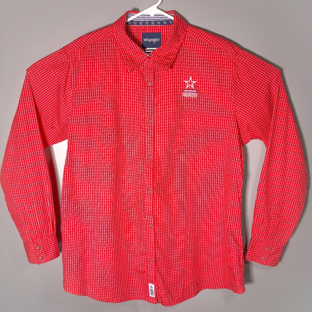 Wrangler Pearl Snap Women's Red White & Blue